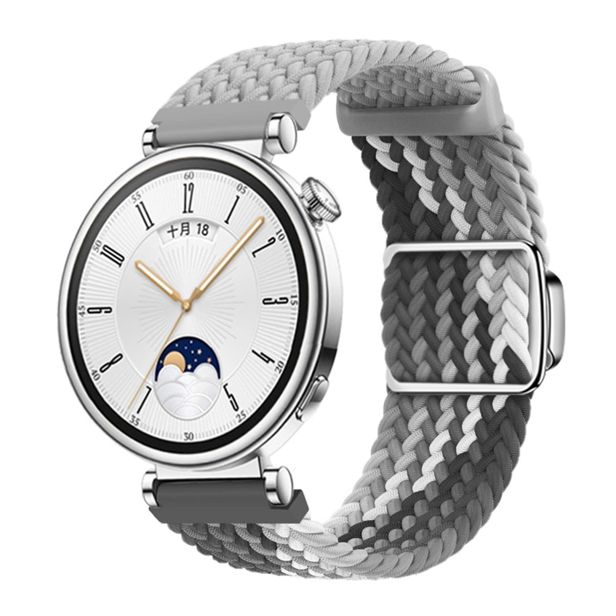 Universal 18mm EIDERWOOD Woven Watch Strap - Grey