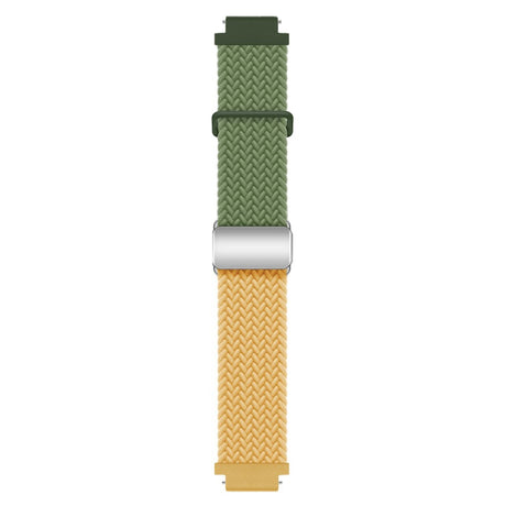 Universal 18mm EIDERWOOD Woven Watch Strap - Green / Yellow