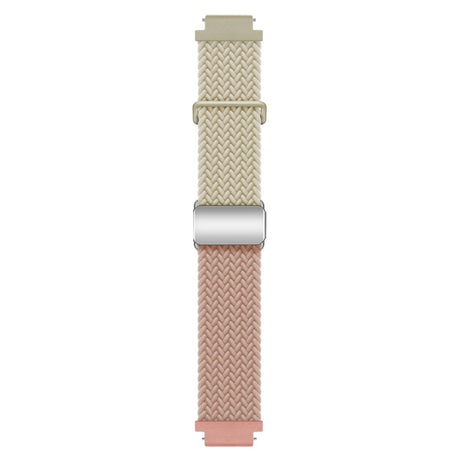 Universal 18mm EIDERWOOD Woven Watch Strap - Beige / Pink