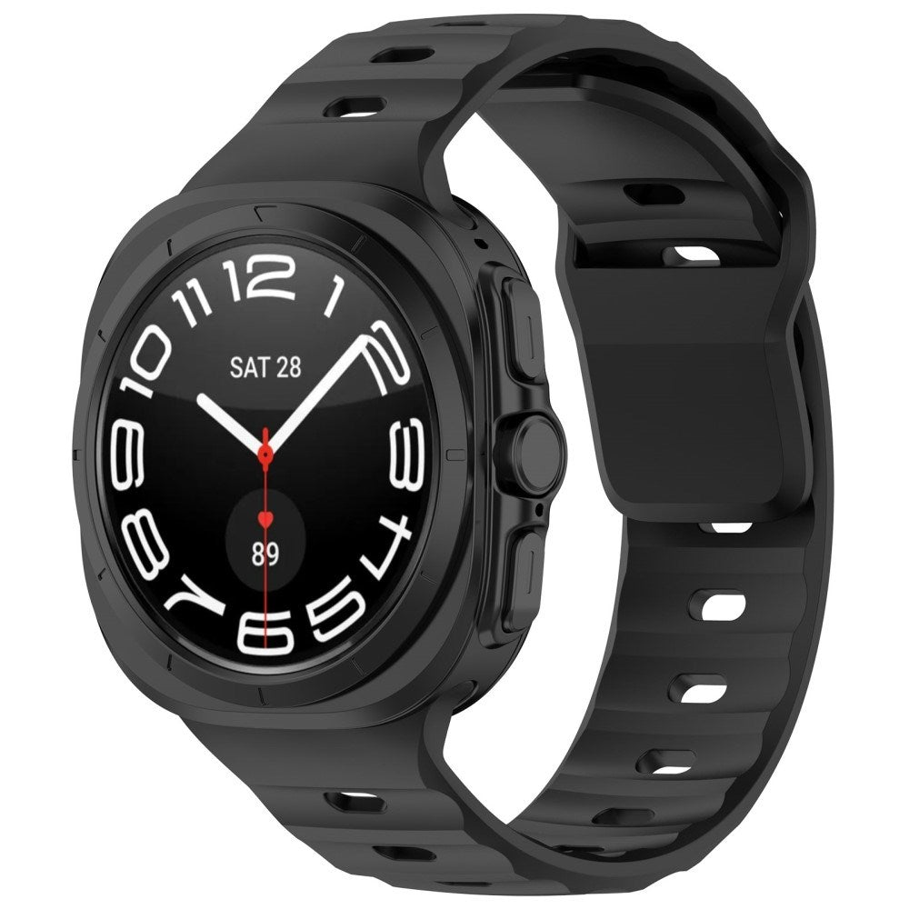 EIDERWOOD Samsung Galaxy Watch Ultra (47mm) Silicone Strap with Buckle - Black