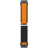 Universal Garmin 22mm QuickFit EIDERWOOD Nylon Strap - Black / Orange