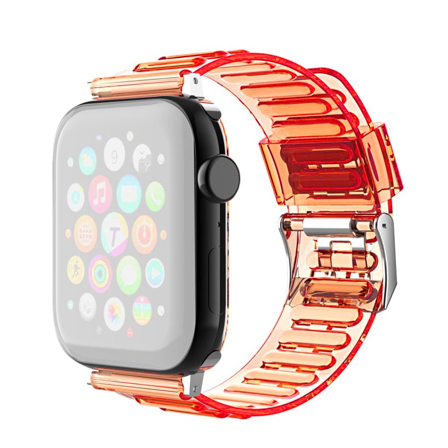 Smartwatch Flexible Plastic Strap (22mm) w. Buckle - Orange