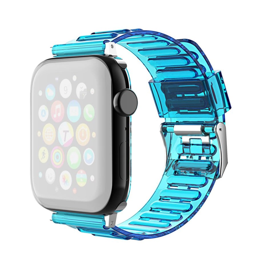 Smartwatch Flexible Plastic Strap (22mm) w. Buckle - Blue