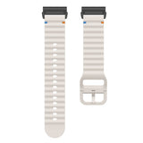Universal Garmin 26mm QuickFit EIDERWOOD Wavy Silicone Strap - Beige