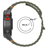 Universal Garmin 22mm QuickFit EIDERWOOD Wavy Silicone Strap - Dark Grey