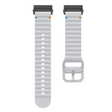 Universal Garmin 22mm QuickFit EIDERWOOD Wavy Silicone Strap - Grey