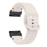 Universal Garmin 22mm QuickFit EIDERWOOD Wavy Silicone Strap - Beige