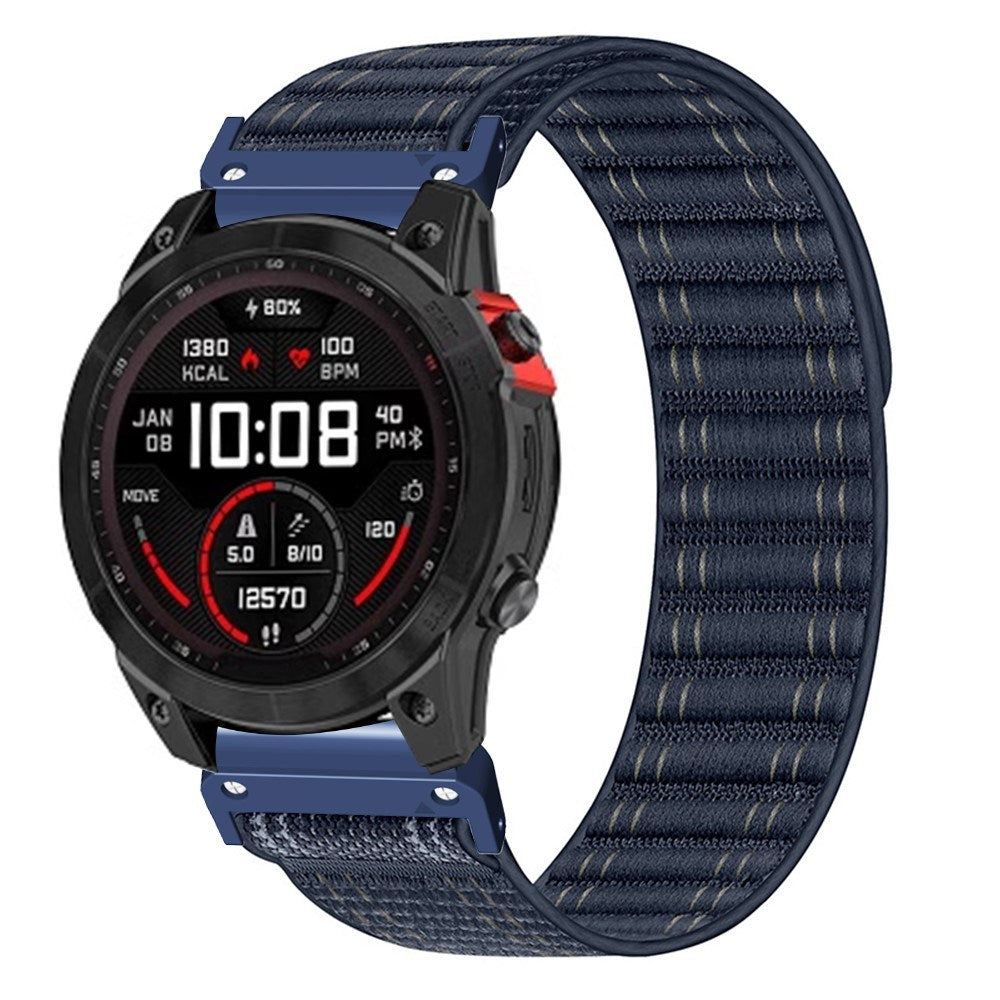 Universal Garmin 22mm QuickFit EIDERWOOD Nylon Loop Watch Strap - Blue