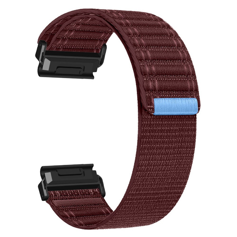 Universal Garmin 22mm QuickFit EIDERWOOD Nylon Loop Watch Strap - Red