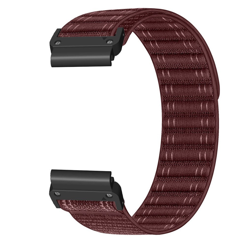 Universal Garmin 22mm QuickFit EIDERWOOD Nylon Loop Watch Strap - Red