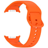 EIDERWOOD Samsung Galaxy Watch 8 / 8 Classic (40 / 44 / 46mm) Silicone Strap with Stitching Line - Orange