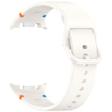 EIDERWOOD Samsung Galaxy Watch 8 / 8 Classic (40 / 44 / 46mm) Silicone Strap with Stitching Line - Starlight