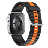 Huawei Watch Fit 5 Pro / 5 / 4 Pro / 4 / 3 EIDERWOOD Two-Tone Silicone Strap - Black / Orange