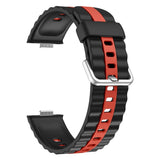 Huawei Watch Fit 4 Pro / 4 / 3 EIDERWOOD Two-Tone Silicone Strap - Black / Red