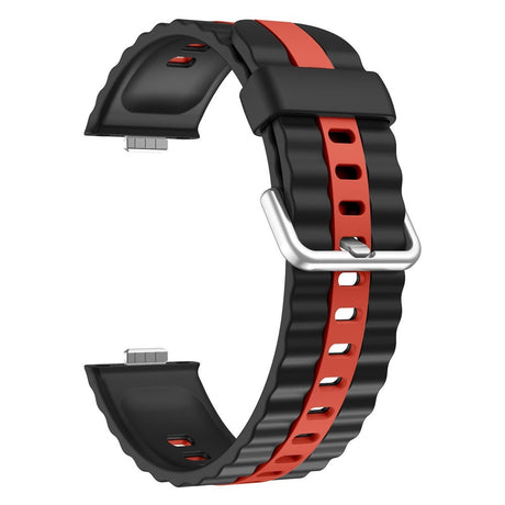 Huawei Watch Fit 4 Pro / 4 / 3 EIDERWOOD Two-Tone Silicone Strap - Black / Red