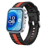 Huawei Watch Fit 4 Pro / 4 / 3 EIDERWOOD Two-Tone Silicone Strap - Black / Red