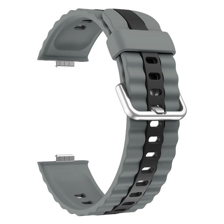 Huawei Watch Fit 4 Pro / 4 / 3 EIDERWOOD Two-Tone Silicone Strap - Grey / Black