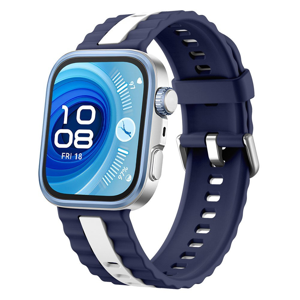 Huawei Watch Fit 5 Pro / 5 / 4 Pro / 4 / 3 EIDERWOOD Two-Tone Silicone Strap - Blue / White