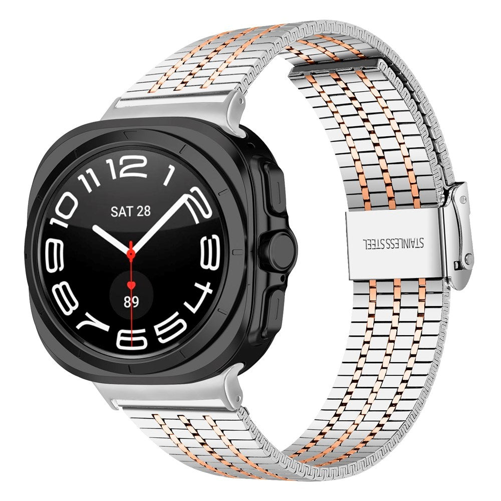 EIDERWOOD Samsung Galaxy Watch 8 / 8 Classic (40 / 44 / 46mm) Steel Strap - Silver / Rose Gold