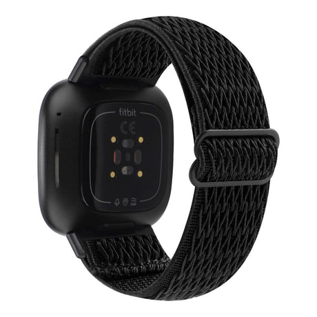 Fitbit Versa 3 Adjustable Nylon Fabric Strap - Black