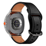 Samsung Galaxy Watch 8 / 8 Classic (40 / 44 / 46mm) Faux Leather Strap - Black