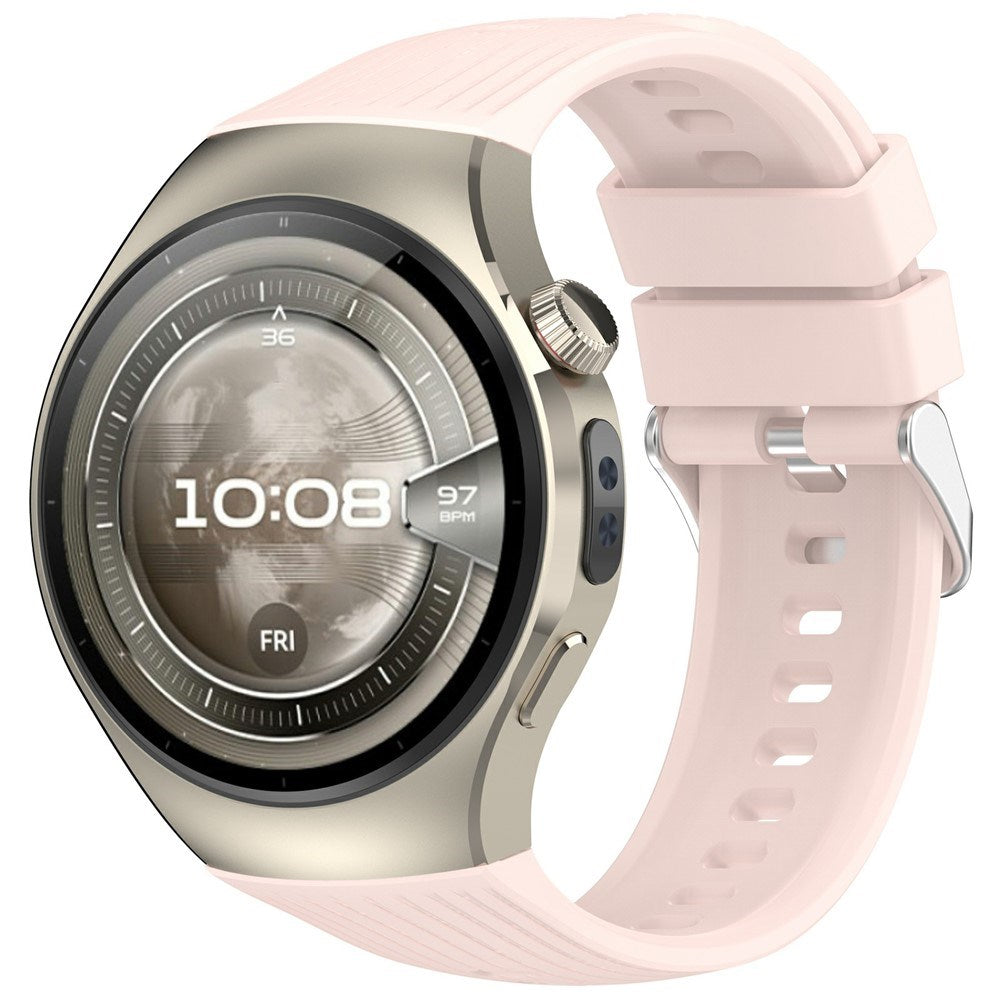 Huawei Watch 5 (46mm) EIDERWOOD Silicone Strap – Pink