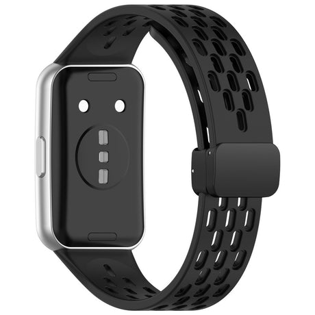 Huawei Band 11 / 11 Pro EIDERWOOD Perforated Silicone Strap - Black