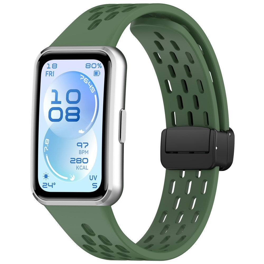 Huawei Band 11 / 11 Pro EIDERWOOD Perforated Silicone Strap - Green