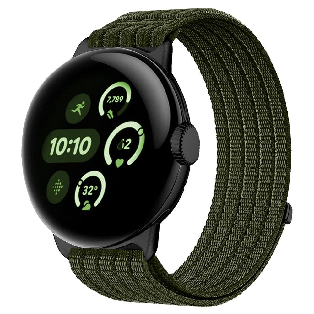 Google Pixel Watch 4 / 3 / 2 / 1 (41mm) EIDERWOOD Nylon Watch Strap - Dark Green