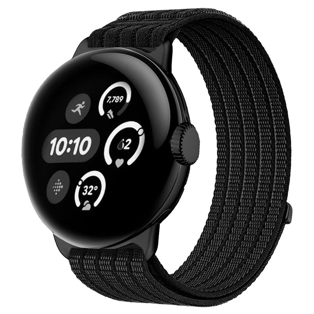 Google Pixel Watch 4 / 3 / 2 / 1 (41mm) EIDERWOOD Nylon Watch Strap - Black