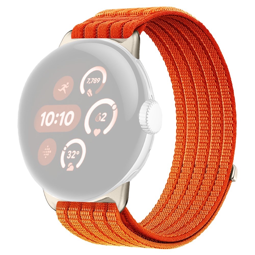 Google Pixel Watch 4 / 3 (45mm) EIDERWOOD Nylon Watch Strap - Orange