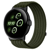 Google Pixel Watch 4 / 3 (45mm) EIDERWOOD Nylon Watch Strap - Dark Green
