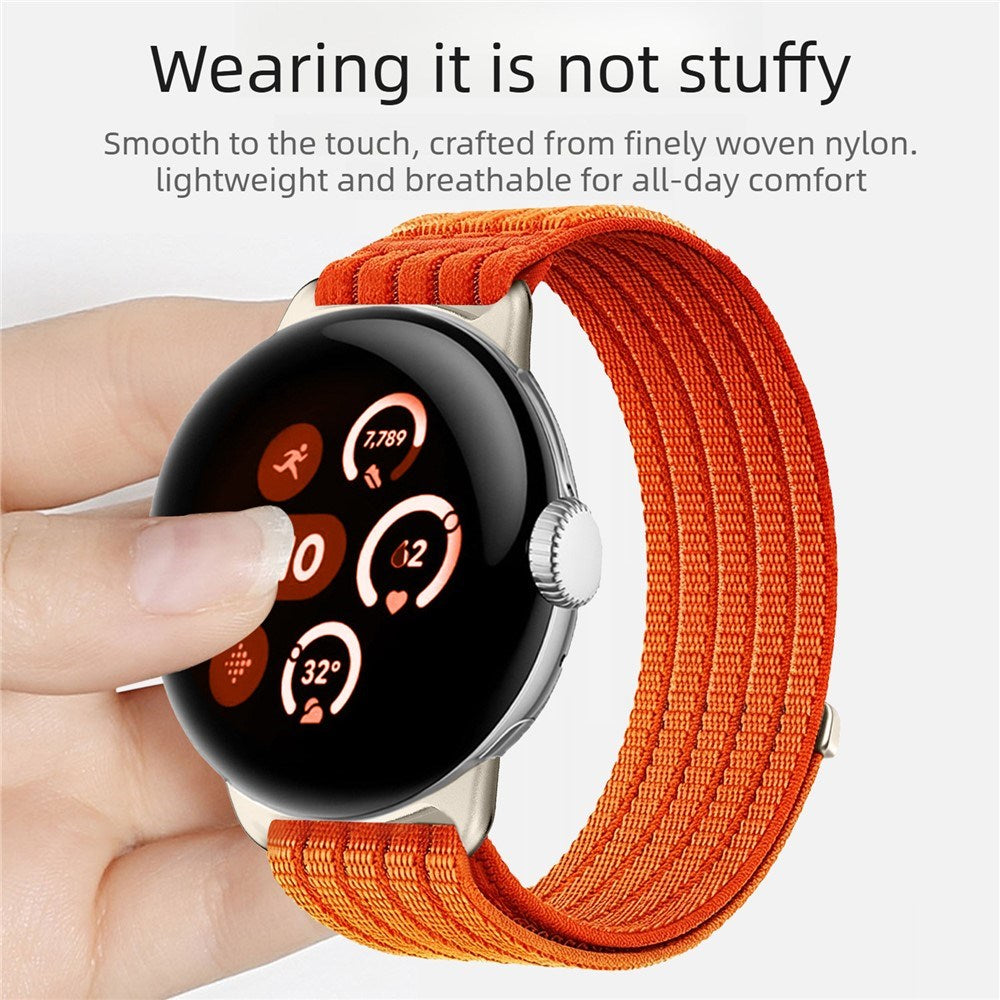 Google Pixel Watch 4 / 3 (45mm) EIDERWOOD Nylon Watch Strap - Pink