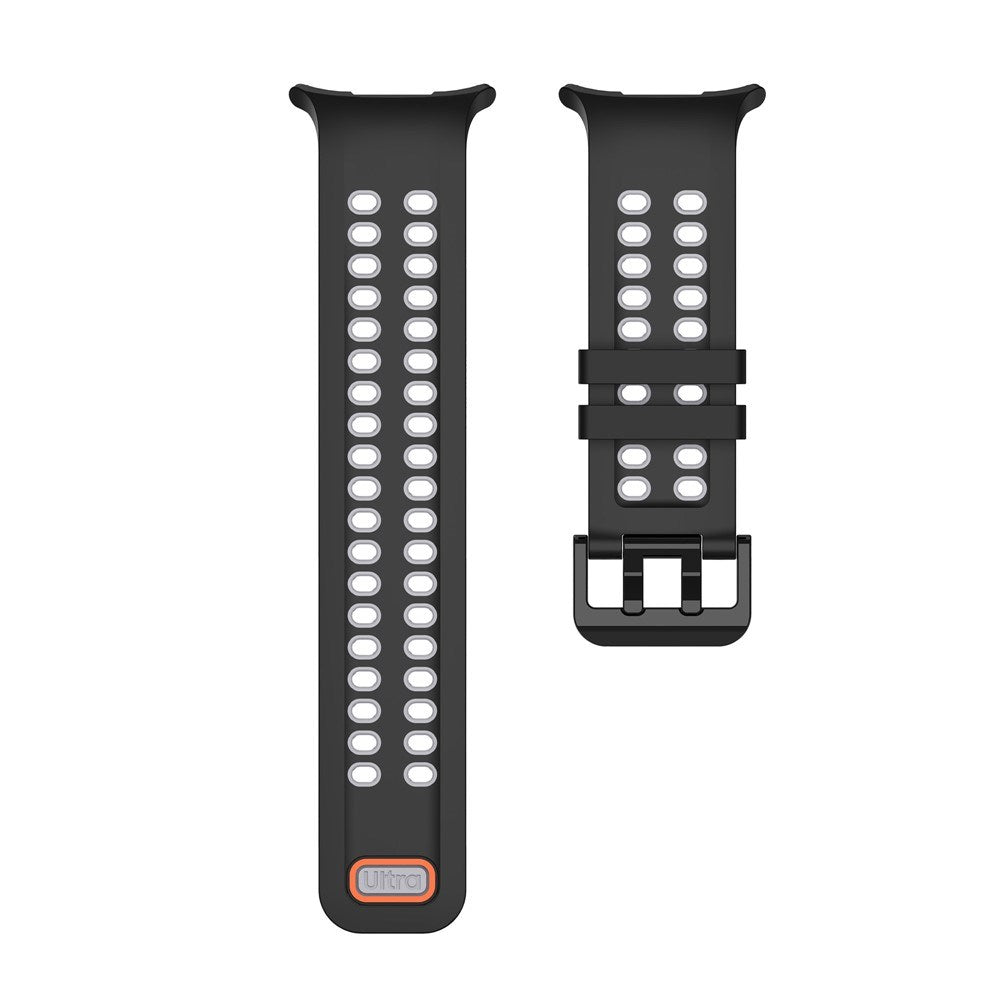 Samsung Galaxy Watch Ultra 2 / Ultra (47mm) Silicone Strap with Ventilation Holes - Black / Grey