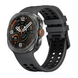 Samsung Galaxy Watch Ultra 2 / Ultra (47mm) Silicone Strap with Ventilation Holes - Black