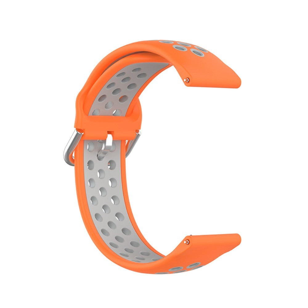 Universal Smartwatch Two-Color Silicone Strap (20mm) - Orange/Grey