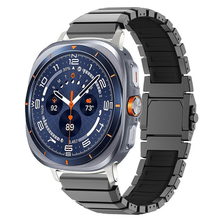 Samsung Galaxy Watch Ultra 2 / Ultra (47mm) Magnetic Metal Strap with Silicone - Grey / Black