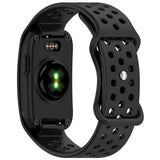 Garmin CIRQA Smart Band EIDERWOOD Silicone Strap with Breathable Perforated Holes - Black