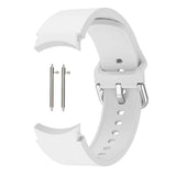 Samsung Galaxy Silicone Strap Watch4 Classic 42mm / 46mm Watch4 40mm / 44mm w. Buckle - White