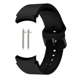 Samsung Galaxy Silicone Strap Watch4 Classic 42mm / 46mm Watch4 40mm / 44mm w. Buckle - Black