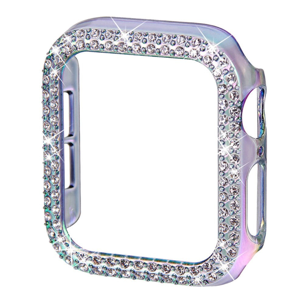 Apple Watch (41mm) Hard Plastic Case - Silver & Rhinestones