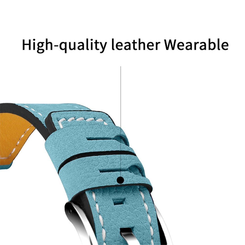 Smartwatch Universal Cow-Leather Strap (20mm) - Blue