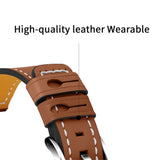 Smartwatch Universal Cow-Leather Strap (20mm) - Brown