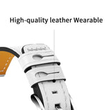 Smartwatch Universal Cow-Leather Strap (20mm) - White