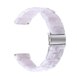 Universal Smartwatch Resin Strap with Steel Buckle (20mm) - Pearl White