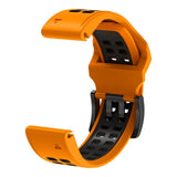 Garmin Universal Double-hole Silicone Strap (26mm QuickFit) - Orange / Black