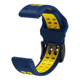 Garmin Universal Double-hole Silicone Strap (26mm QuickFit) - Blue / Yellow