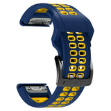 Garmin Universal Double-hole Silicone Strap (26mm QuickFit) - Blue / Yellow