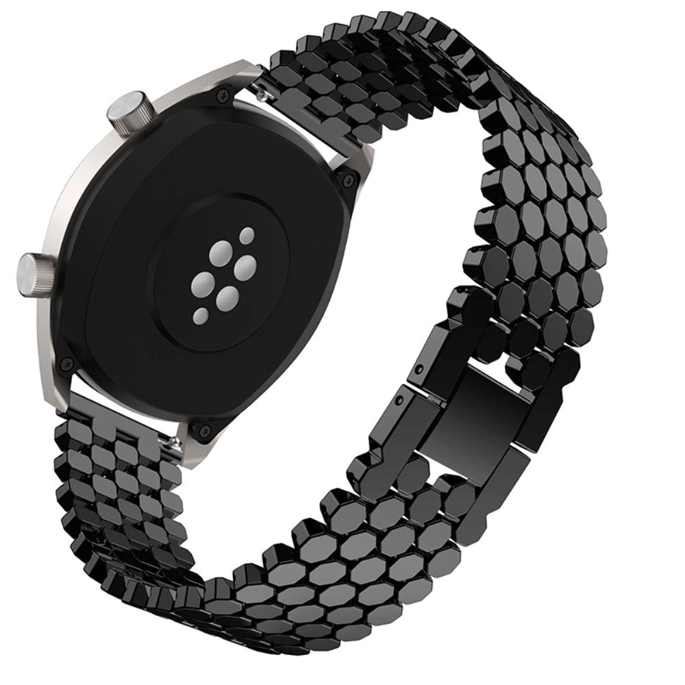 Universal Smartwatch Alloy Strap (22mm) - Black