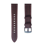 Universal Smartwatch PU Skinn Strap 22mm - Dark Brown